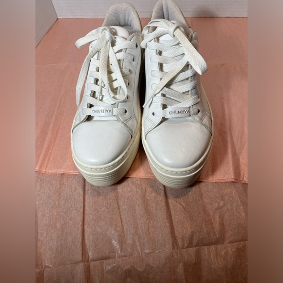 Valentino Women's Cream Logo Sneakers - Picture 10 of 12